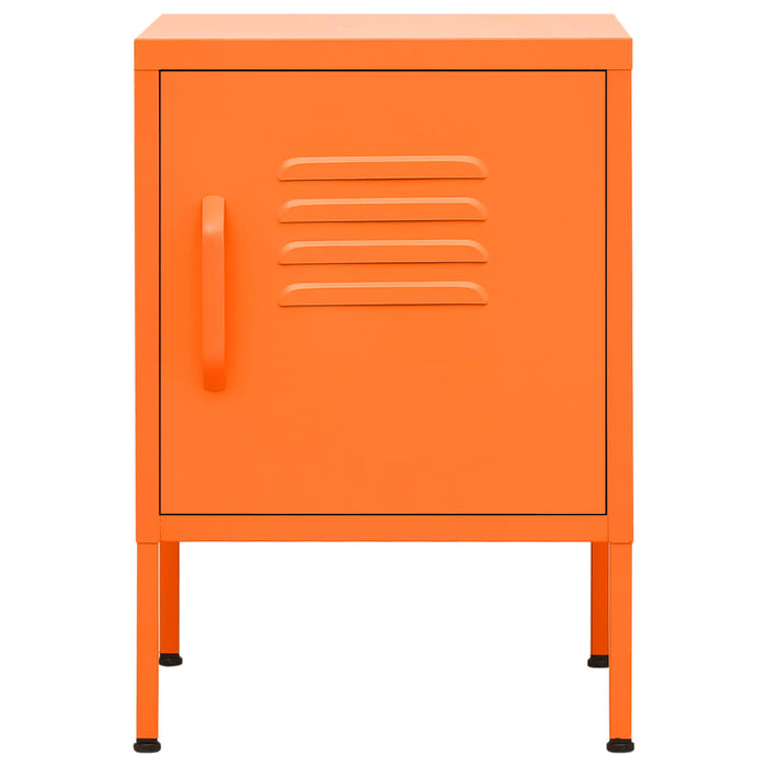 Nightstand Orange 35x35x51 cm Steel