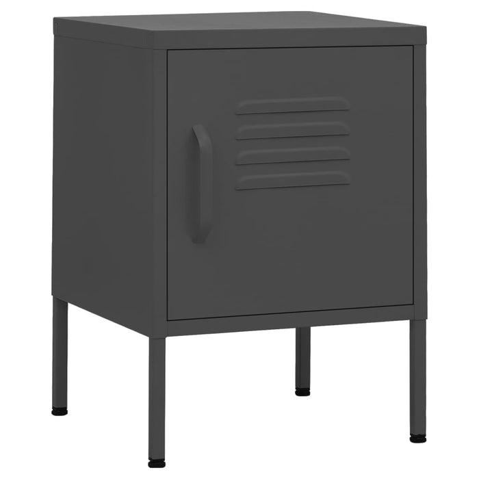 Nightstand Anthracite 35x35x51 cm Steel