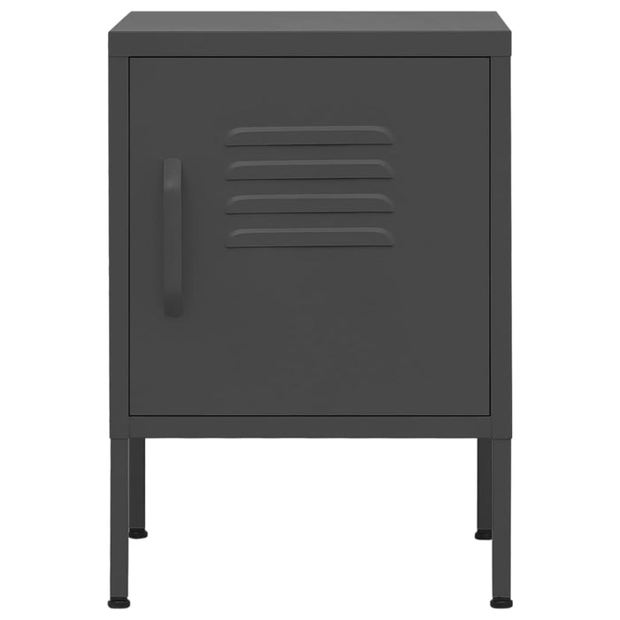 Nightstand Anthracite 35x35x51 cm Steel