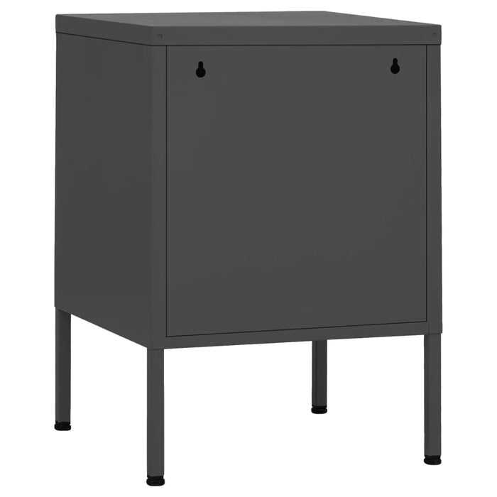 Nightstand Anthracite 35x35x51 cm Steel