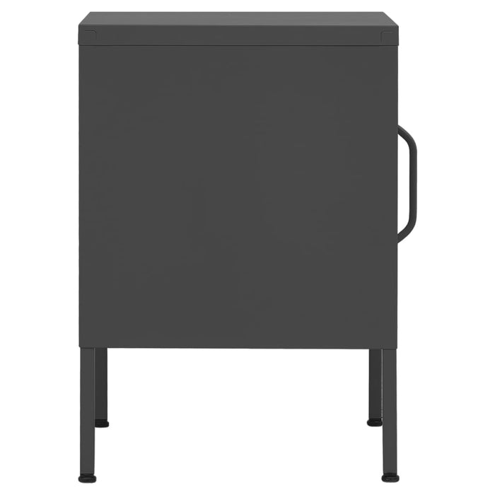 Nightstand Anthracite 35x35x51 cm Steel