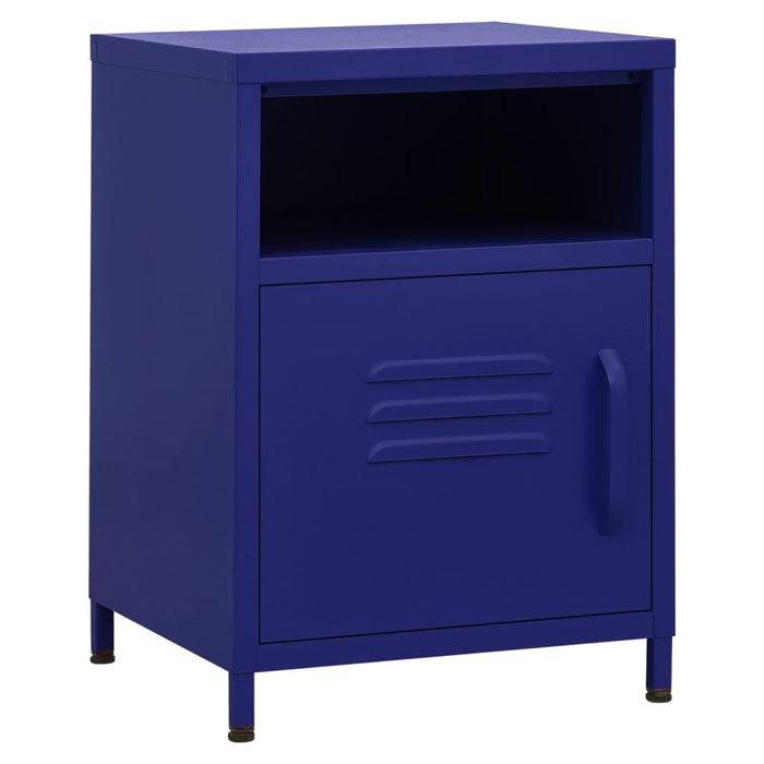 Nightstand Navy Blue 35x35x51 cm Steel