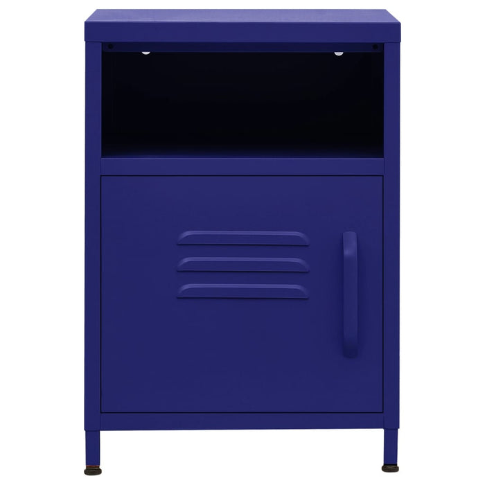 Nightstand Navy Blue 35x35x51 cm Steel