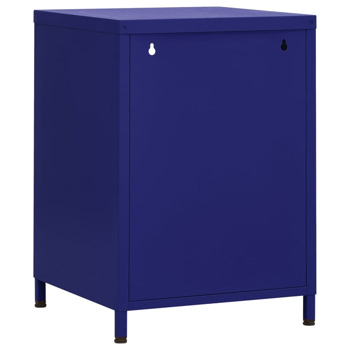 Nightstand Navy Blue 35x35x51 cm Steel