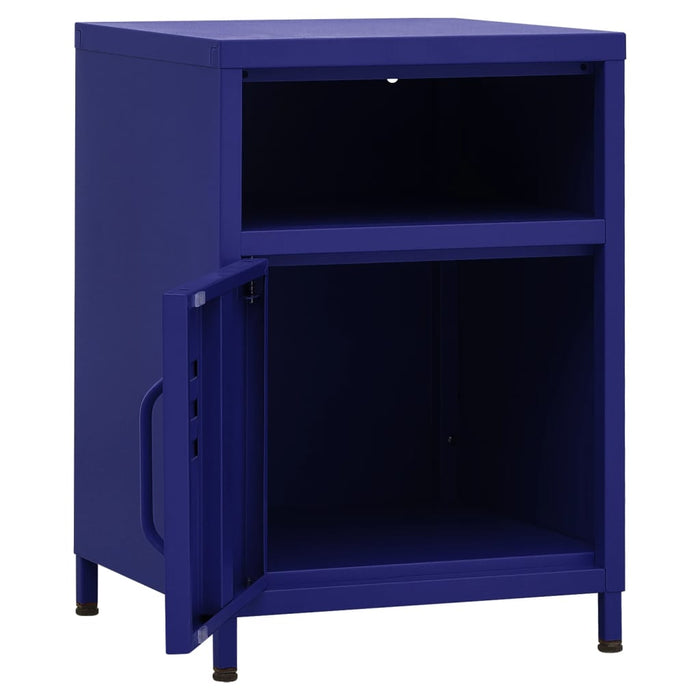 Nightstand Navy Blue 35x35x51 cm Steel