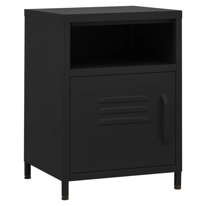 Nightstand Black 35x35x51 cm Steel