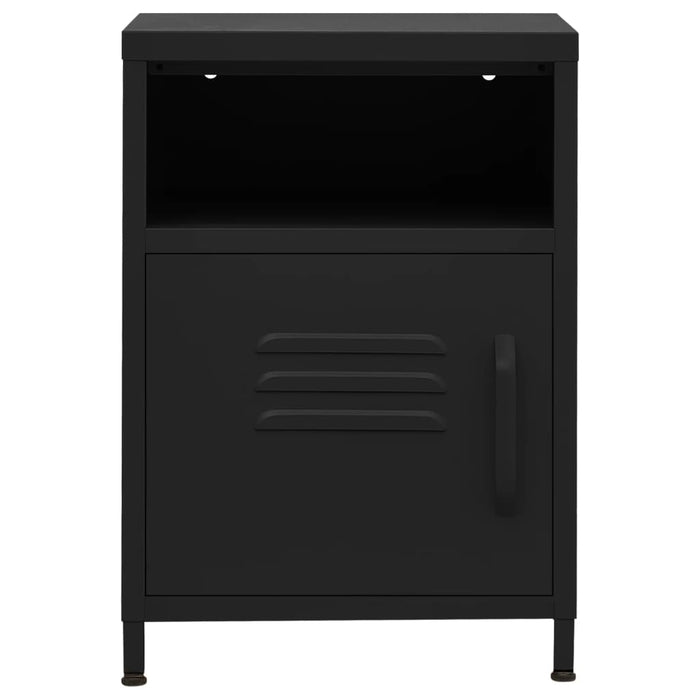 Nightstand Black 35x35x51 cm Steel