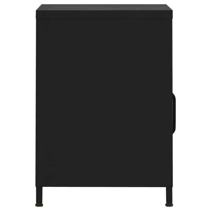 Nightstand Black 35x35x51 cm Steel