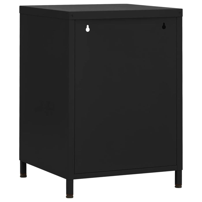 Nightstand Black 35x35x51 cm Steel