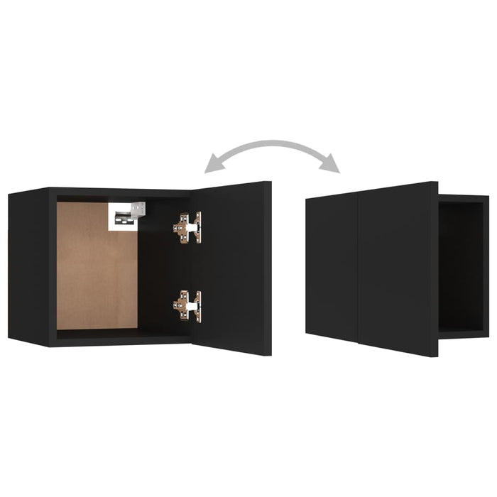 Bedside Cabinets 2 pcs Black 30.5x30x30 cm Engineered Wood