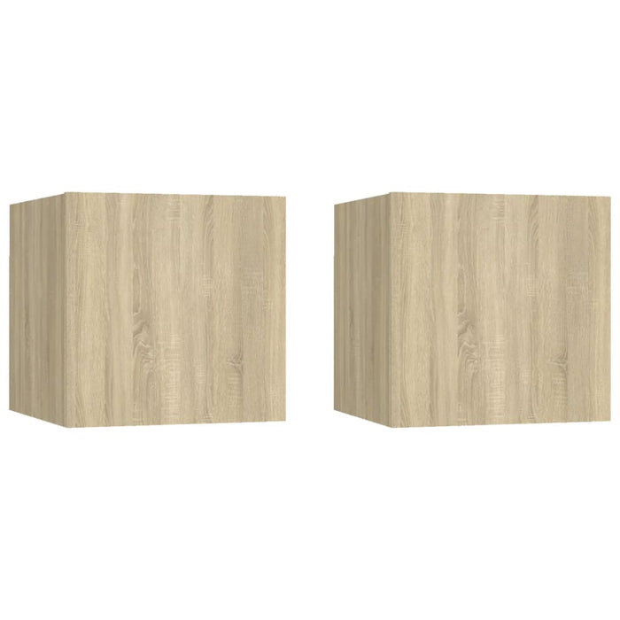 Bedside Cabinets 2 pcs Sonoma Oak 30.5x30x30 cm Engineered Wood