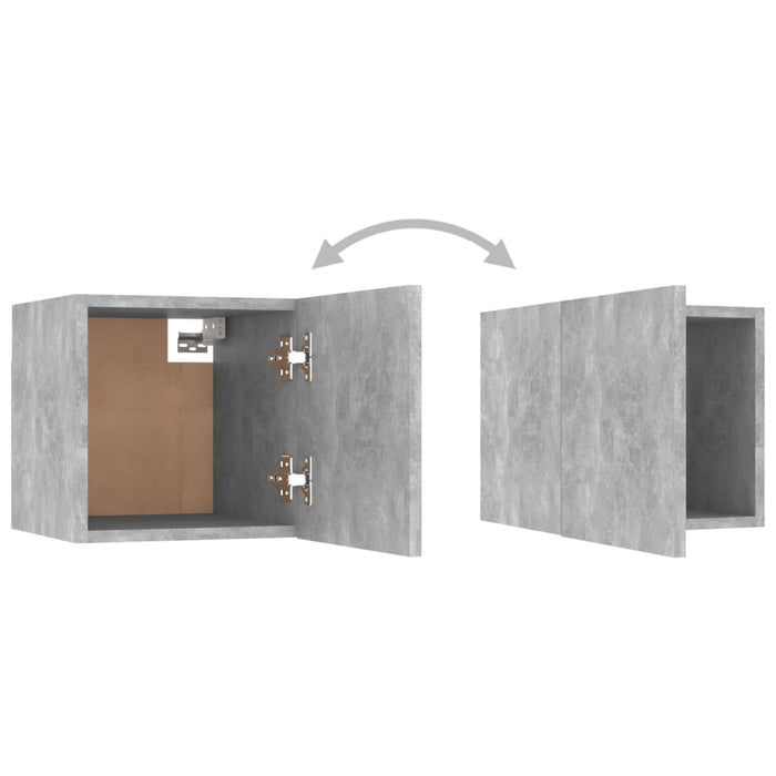 Bedside Cabinets 2 pcs Concrete Grey 30.5x30x30 cm Engineered Wood