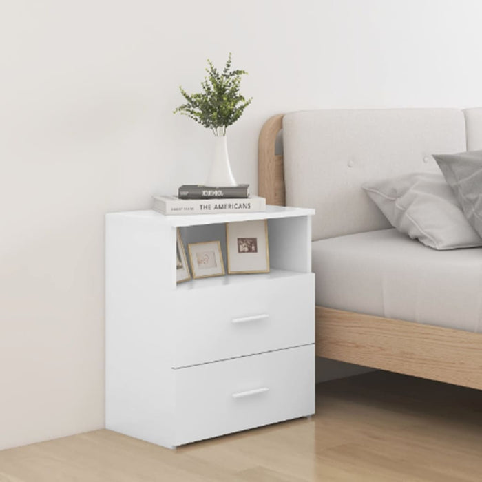 Bed Cabinets 2 pcs White 50x32x60 cm