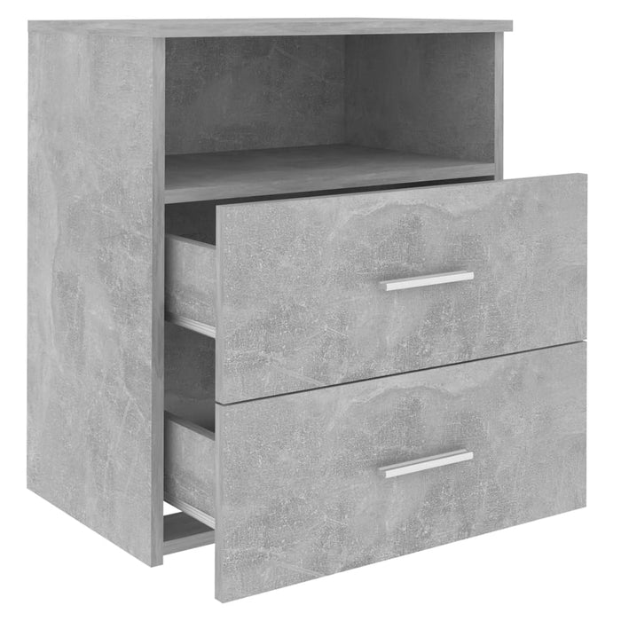 Bed Cabinet Concrete Grey 50x32x60 cm