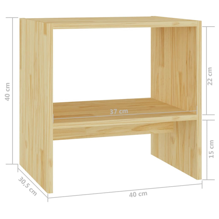 Нощно шкафче 40x30,5x40 см борова дървесина масив