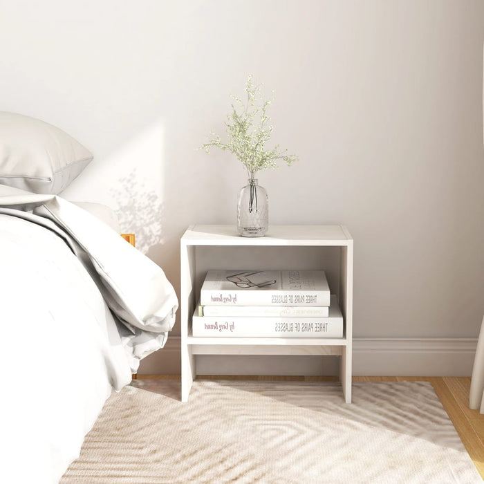 Bedside Cabinets 2 pcs White 40x30.5x40 cm Solid Pinewood