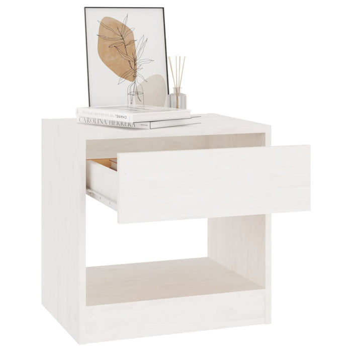 Bedside Cabinets 2 pcs White 40x31x40 cm Solid Pinewood