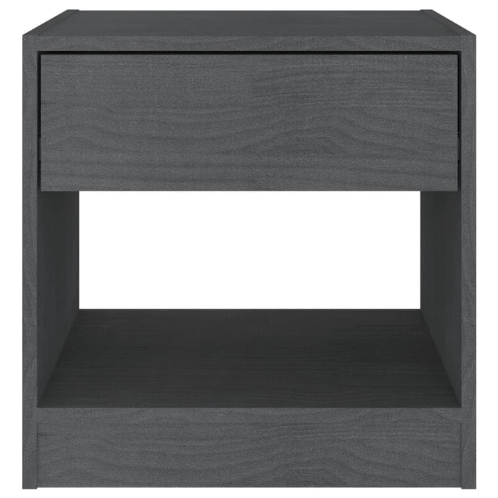 Bedside Cabinets 2 pcs Grey 40x31x40 cm Solid Pinewood