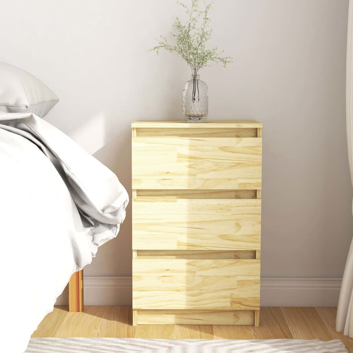 Bedside Cabinet 40x29.5x64 cm Solid Pine Wood