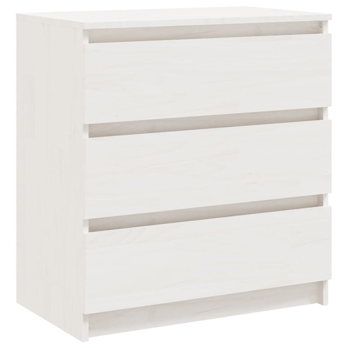 Bedside Cabinet White 60x36x64 cm Solid Pinewood