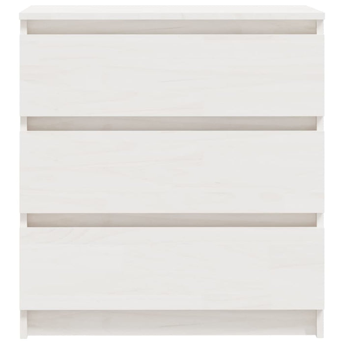 Bedside Cabinet White 60x36x64 cm Solid Pinewood