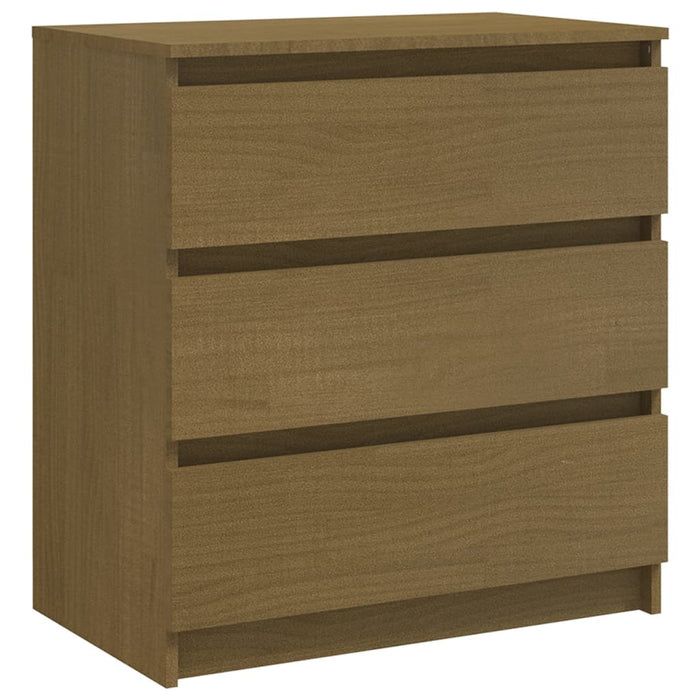 Bedside Cabinet Honey Brown 60x36x64 cm Solid Pinewood