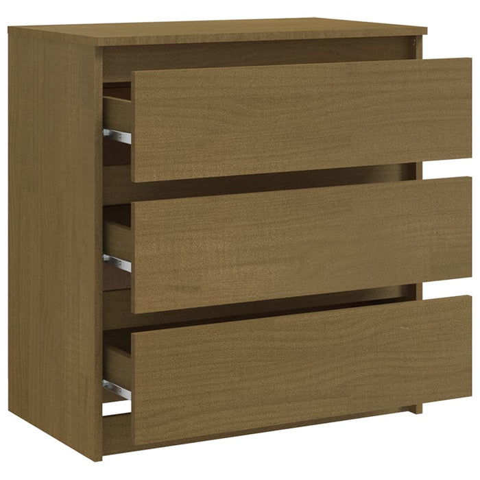 Bedside Cabinet Honey Brown 60x36x64 cm Solid Pinewood