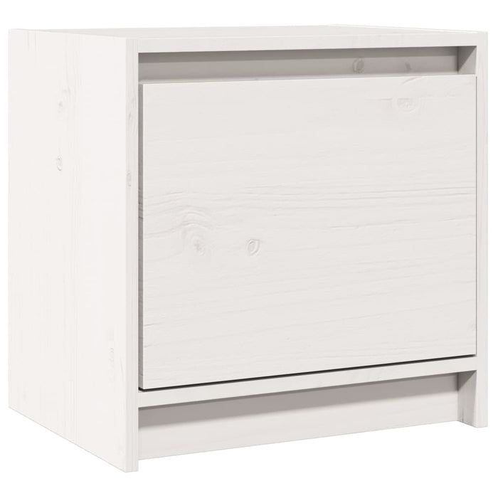 Bedside Cabinet White 40x30.5x40 cm Solid Pinewood