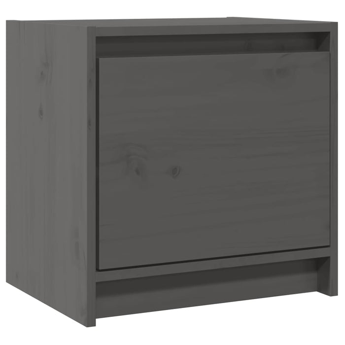 Bedside Cabinets 2 pcs Grey 40x30.5x40 cm Solid Pinewood