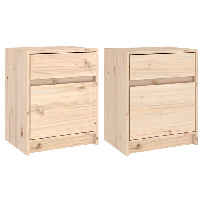 Bedside Cabinets 2 pcs 40x31x50 cm Solid Pinewood