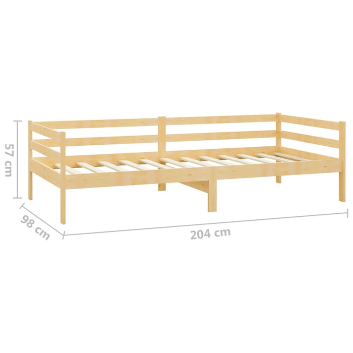 Pat de zi fara Saltea Lemn Masivul Pin 90x200cm