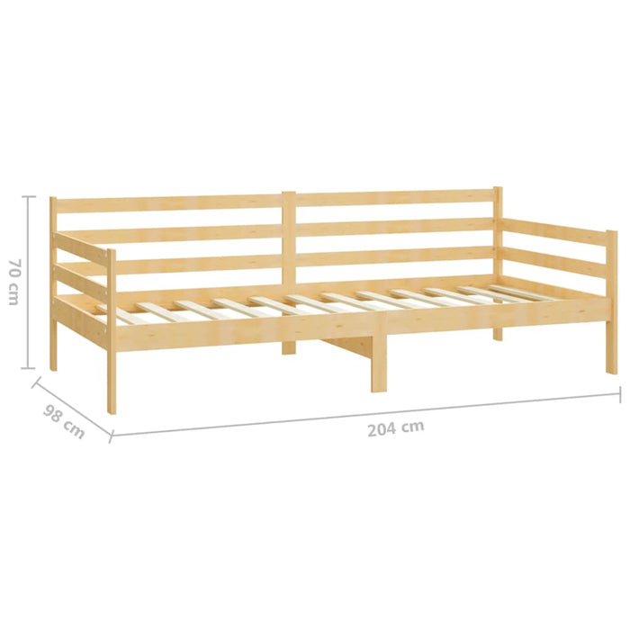 Day Bed without Mattress Solid Wood Pine 90x200cm