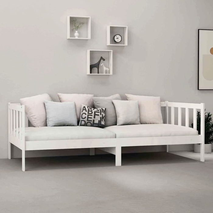 Day Bed without Mattress White Solid Wood Pine 90x200cm