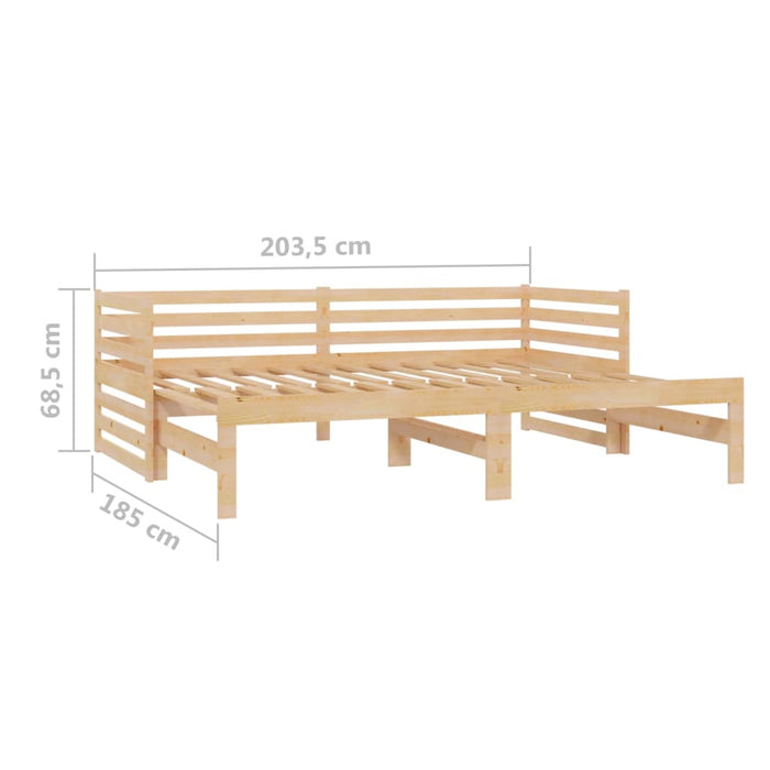 Pull-out Day Bed without Mattress 2x(90x200)cm