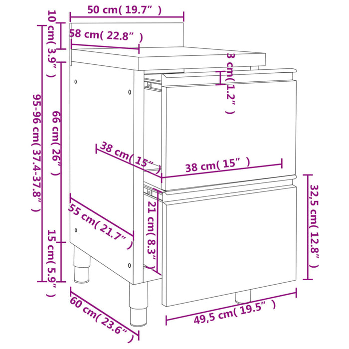 Commercial Kitchen Cabinets 2 pcs Stainless Steel