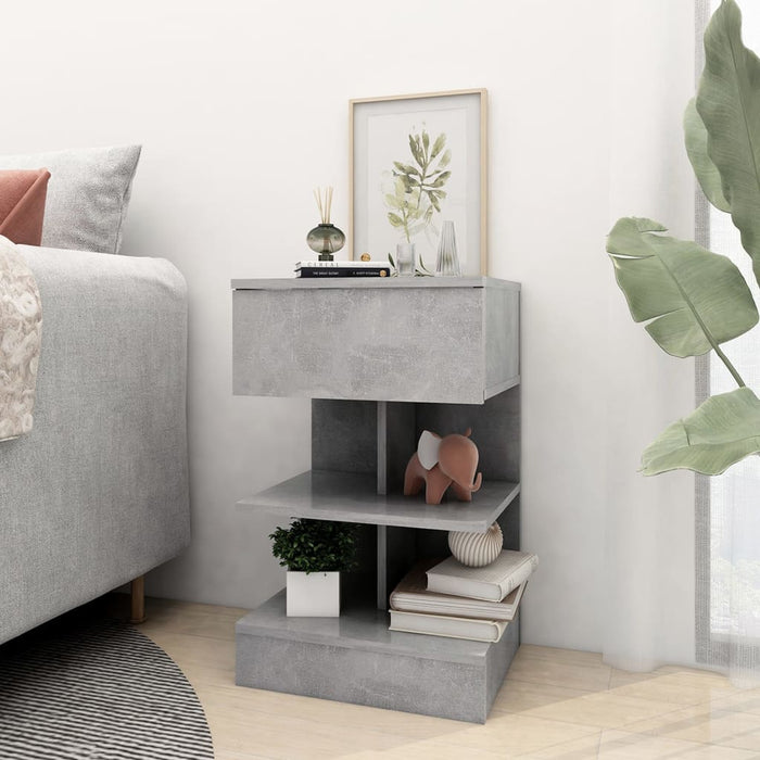 Bedside Cabinets 2 pcs Concrete Grey 40x35x65 cm