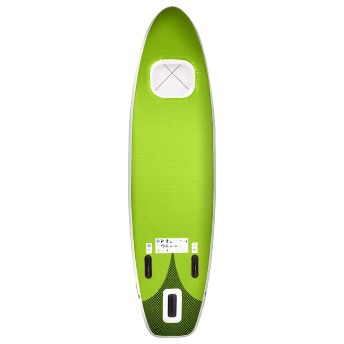 Inflatable Stand Up Paddle Board Set Green 330x76x10 cm