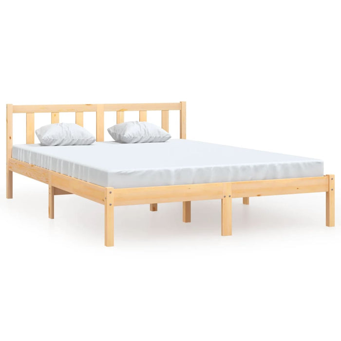 Bed Frame without Mattress Solid Wood Double