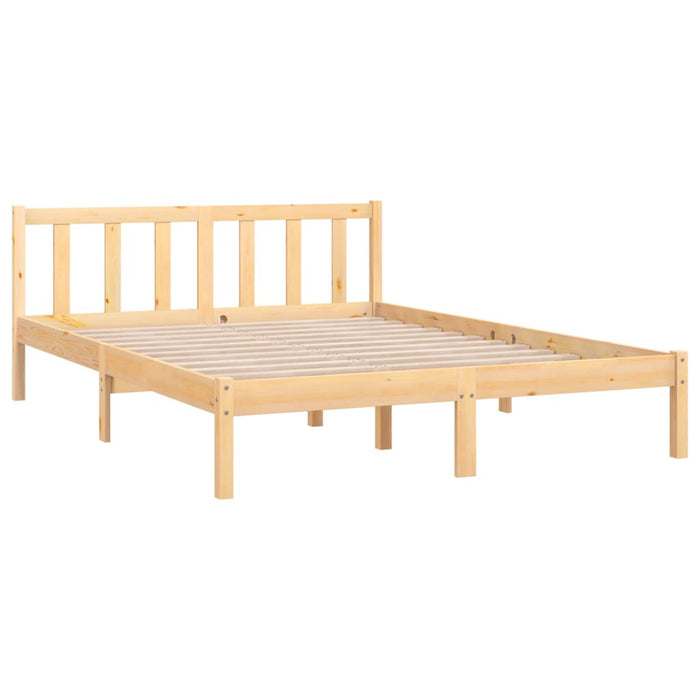 Bed Frame without Mattress Solid Wood Double