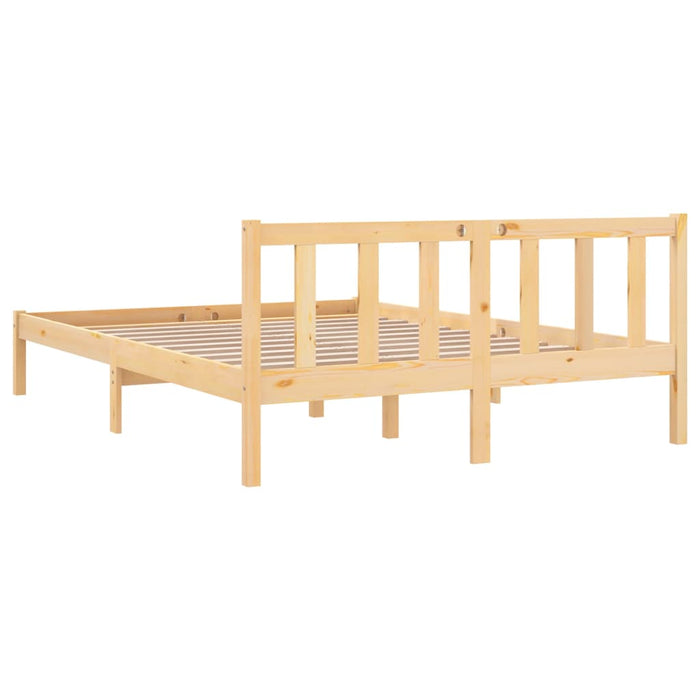 Bed Frame without Mattress Solid Wood Double