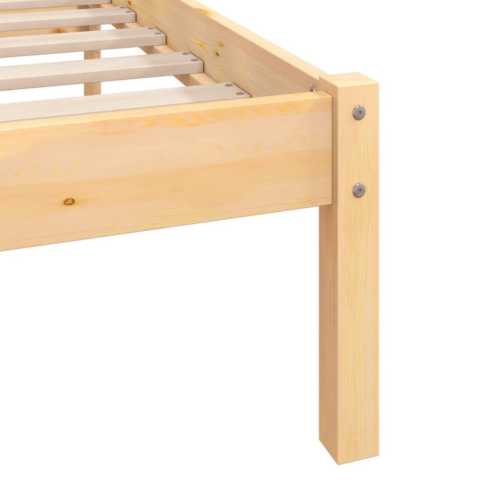 Bed Frame without Mattress Solid Wood Double