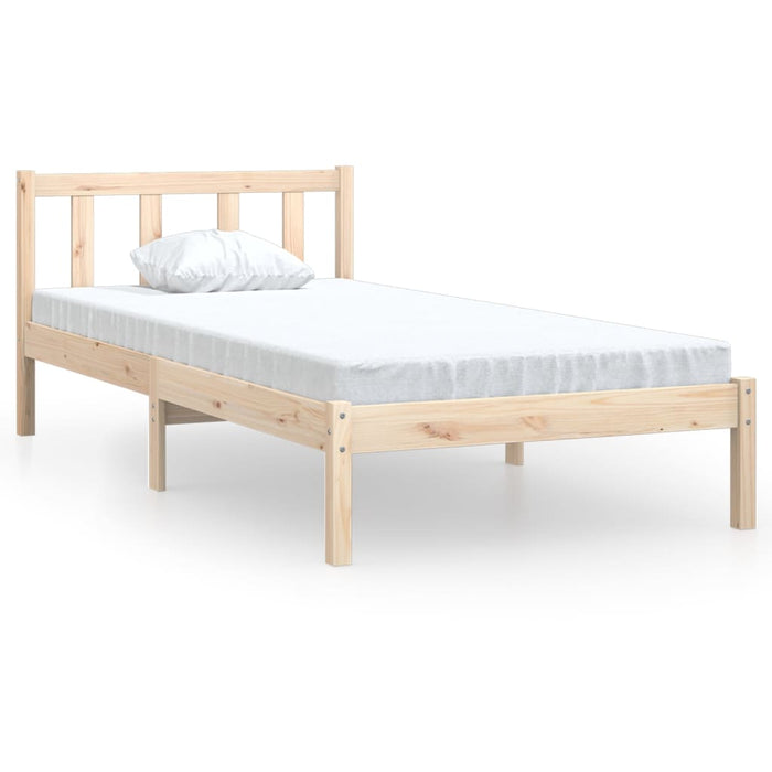 810067 vidaXL Bed Frame without Mattress Solid Wood 90x200 cm