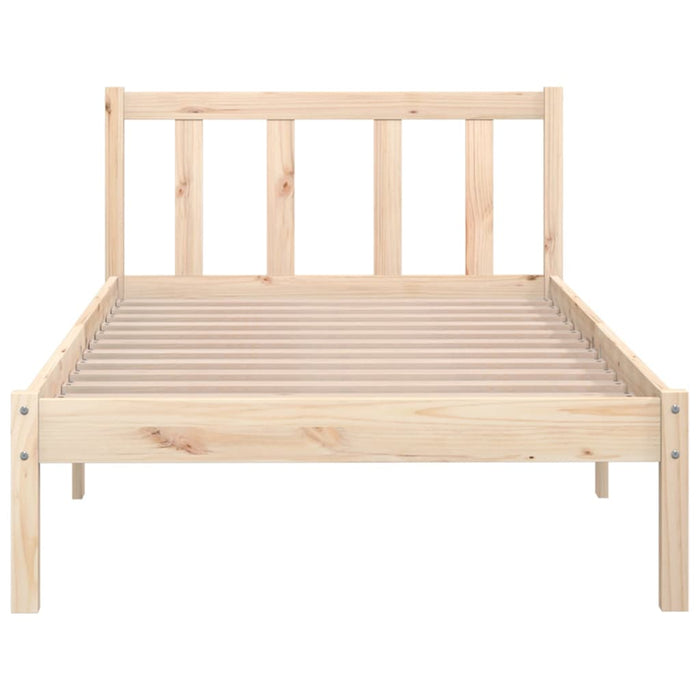 810067 vidaXL Bed Frame without Mattress Solid Wood 90x200 cm