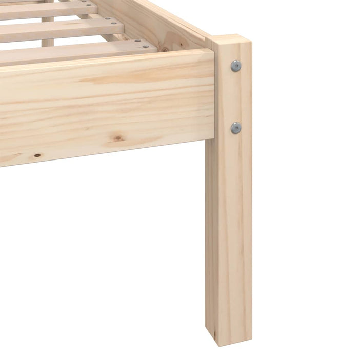 810067 vidaXL Bed Frame without Mattress Solid Wood 90x200 cm