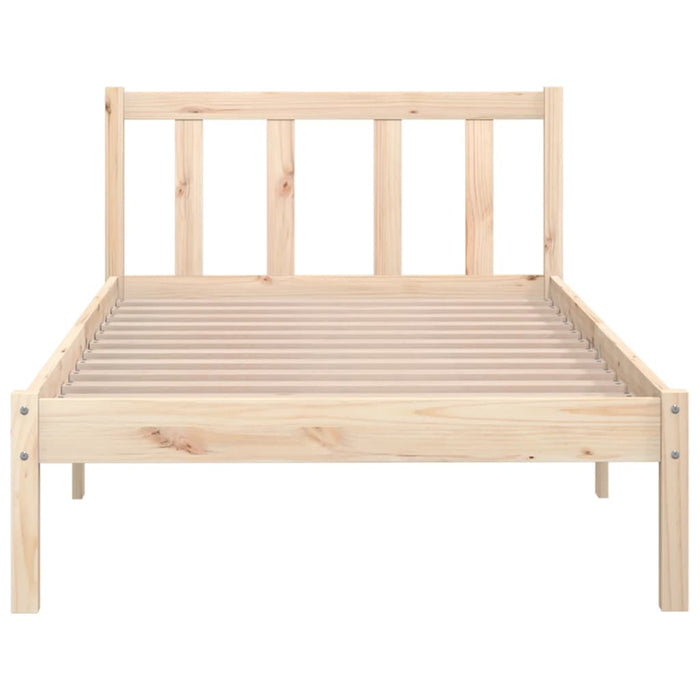 810072 vidaXL Bed Frame without Mattress Solid Wood 100x200 cm