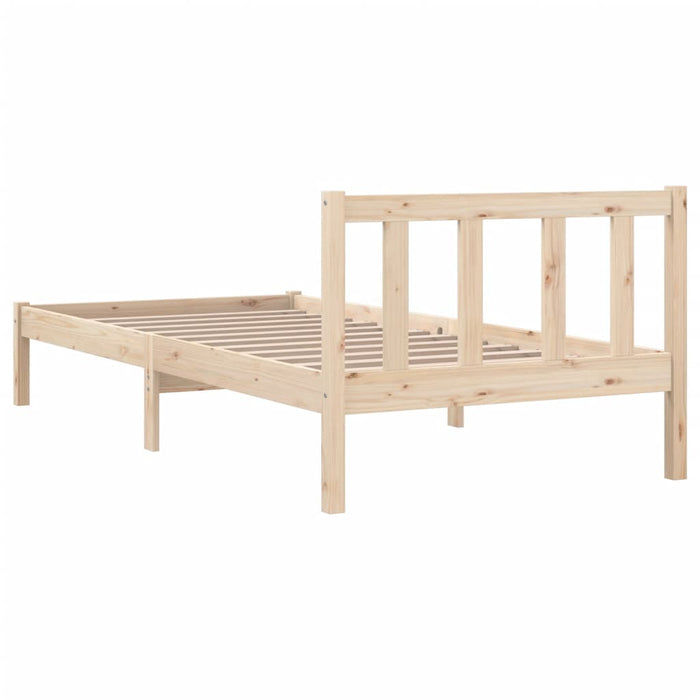 810072 vidaXL Bed Frame without Mattress Solid Wood 100x200 cm