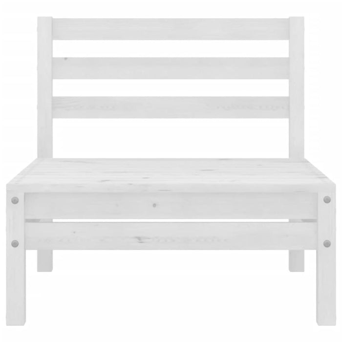 Garden 2-Seater Sofa White Solid Pinewood