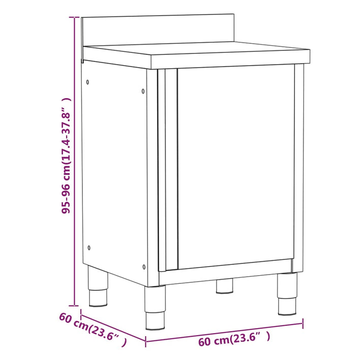 Commercial Kitchen Cabinets 3 pcs Stainless Steel