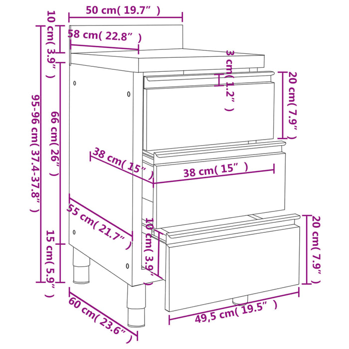 Commercial Kitchen Cabinets 2 pcs Stainless Steel