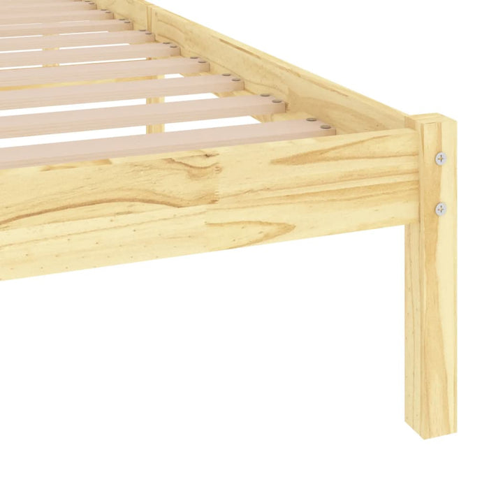 Bed Frame without Mattress Solid Wood Single